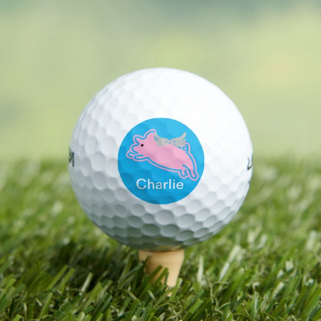 Cartoon von Hausschweinen Golfball (Insitu T-Shirt)