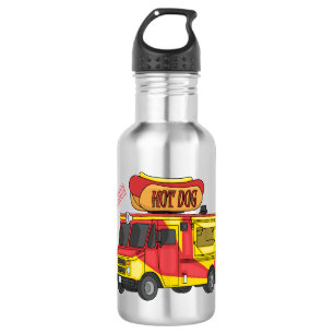 Cartoon von Hot Dog Futter LKW Edelstahlflasche