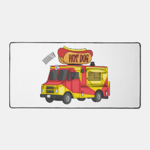 Cartoon von Hot Dog Futter LKW Schreibtischunterlage