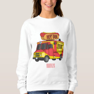 Cartoon von Hot Dog Futter LKW Sweatshirt