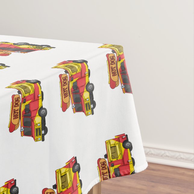 Cartoon von Hot Dog Futter LKW Tischdecke (Beispiel)