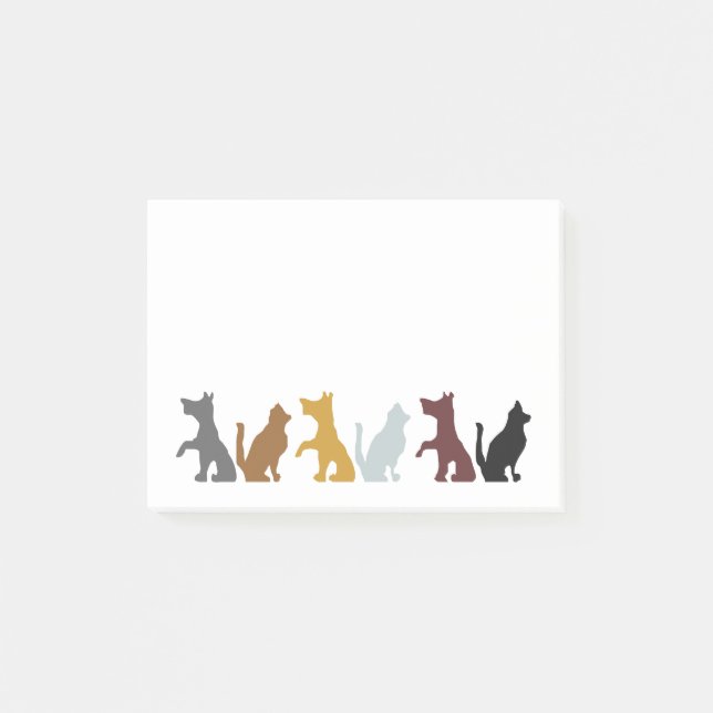 Cartoon von Katzen und Hunden Post-it Klebezettel (Vorderseite)