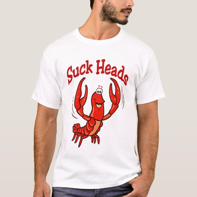 Cartoon von Krebsen (Cajun Crawfish) T-Shirt (Vorderseite)