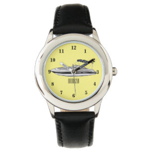 Cartoon von Motorbooten Armbanduhr