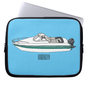 Cartoon von Motorbooten Laptopschutzhülle