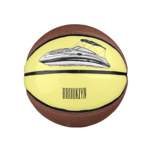 Cartoon von Motorbooten Mini Basketball