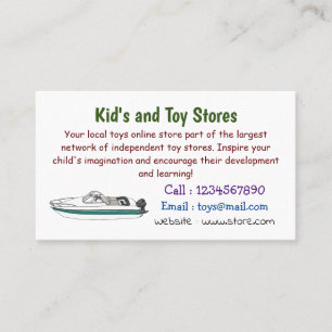 Cartoon von Motorbooten Visitenkarte