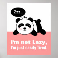 Cartoon von Niedlich und Lazy Panda