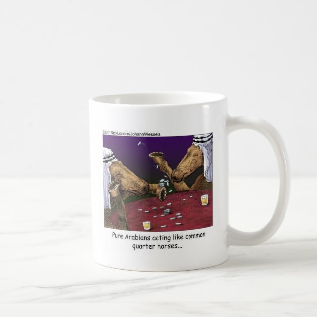 Cartoon von Pferden Geschenke T-Shirts & Sammlerst Kaffeetasse (Rechts)