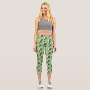 Cartoon von Salbei-Birnen Capri Leggings