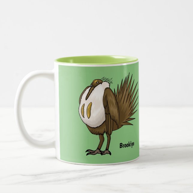 Cartoon von Salbei-Birnen Zweifarbige Tasse (Links)