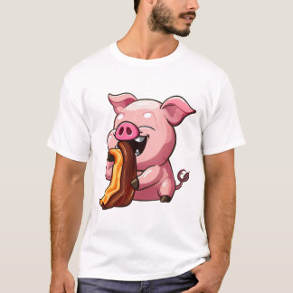 Cartoon von Schweinesauger T-Shirt