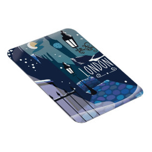 Cartoon von viktorianischem London Magnet
