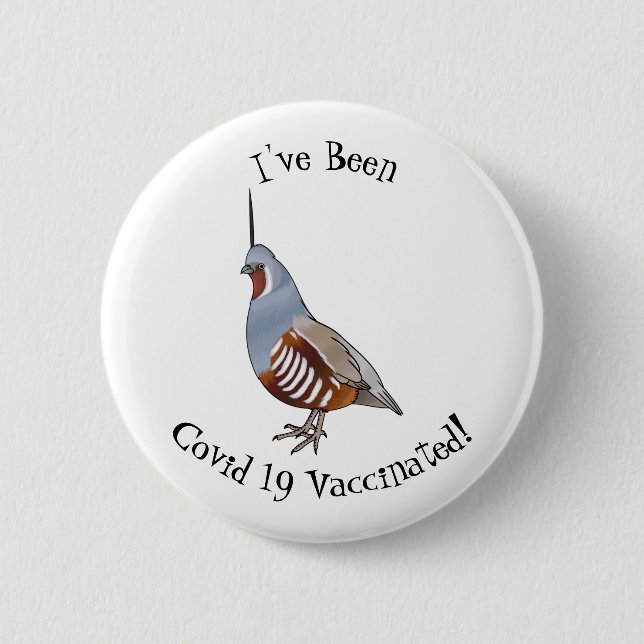 Cartoon von Wachtelvögeln Button (Vorderseite)