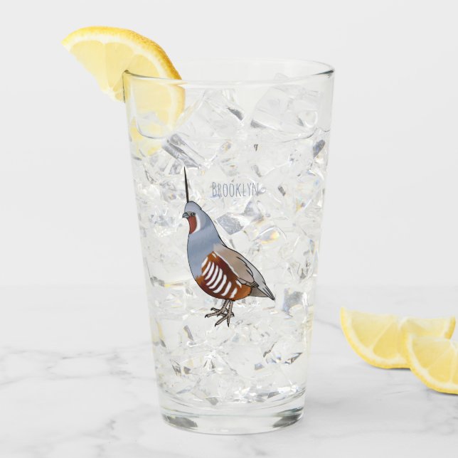 Cartoon von Wachtelvögeln Glas (Vorderseite Ice)