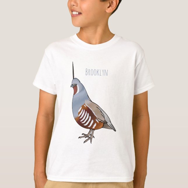 Cartoon von Wachtelvögeln T-Shirt (Vorderseite)