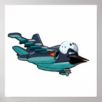 Cartoon Warbird Flugzeug