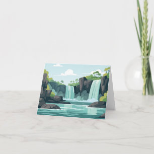 Cartoon Waterfall Einladung