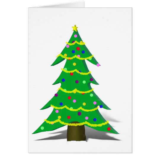 Cartoon-Weihnachtsbaum Karte