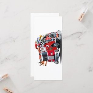 Cartoon Weihnachtsfeuerwagen