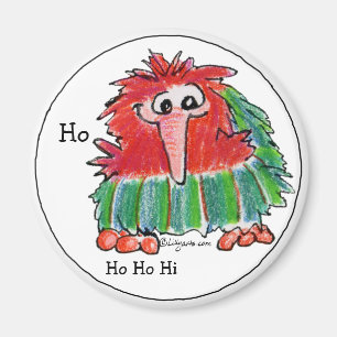 Cartoon-Weihnachtskiwi-Ho Ho hallo Magnet