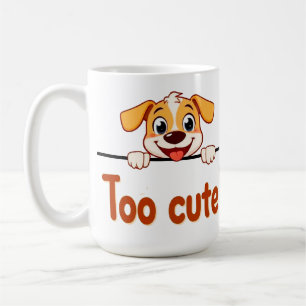 Cartoon-Welpe mit Appaling-Text Kaffeetasse