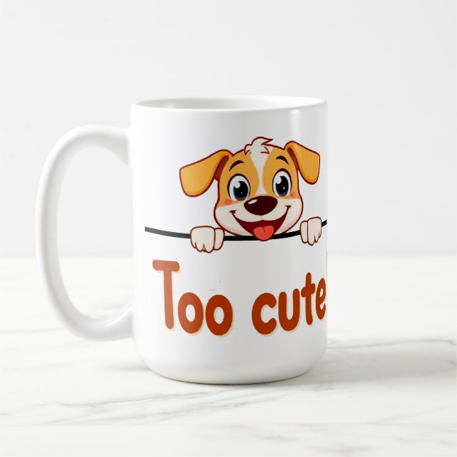 Cartoon-Welpe mit Appaling-Text Kaffeetasse (Links)