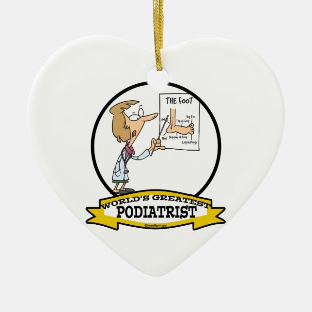 CARTOON weltbest PODIATRISTFRAUEN Keramikornament (Vorne)