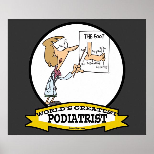 CARTOON weltbest PODIATRISTFRAUEN Poster (Vorne)