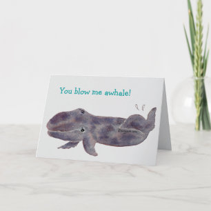 Cartoon Whale Baby Carte de remerciements