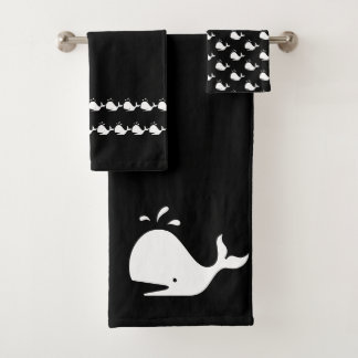 Cartoon Whale Badhandtuch Set