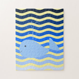 Cartoon Whale und Waves