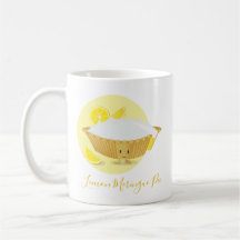 Cartoon White Yellow Lemon Meringue Pie Charaktere