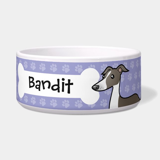 Cartoon-Windhund/Whippet/italienischer Windhund Napf (Vorderseite)