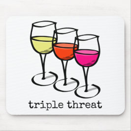 Cartoon Wine Glasses Triple Bedrohung Weinkultur u Mousepad