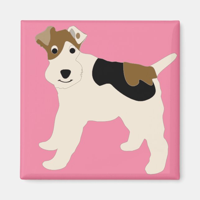 Cartoon Wire Fox Terrier Magnet (Vorne)