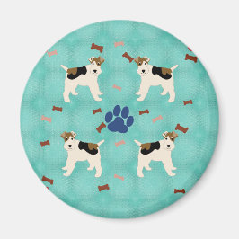 Cartoon Wire Fox Terrier Magnet