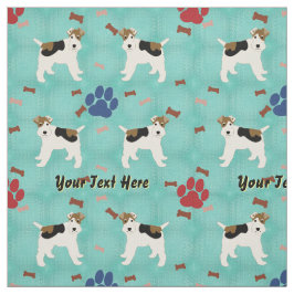 Cartoon Wire Fox Terrier Stoff