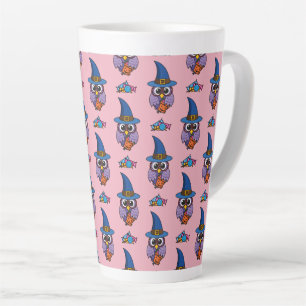 Cartoon Wizard Owl Muster Milchtasse