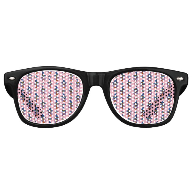 Cartoon Wizard Owl Muster Partybrille (Vorderseite)