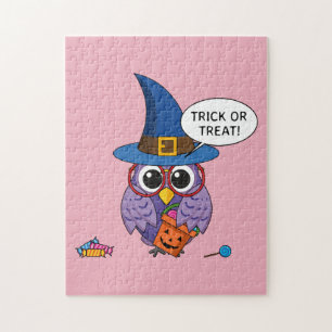 Cartoon Wizard Owl - Trick oder Treten