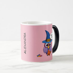 Cartoon Wizard Owl - Trick oder Treten Name hinz Verwandlungstasse