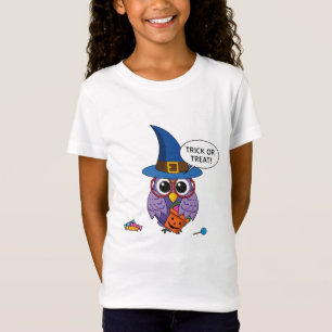 Cartoon Wizard Owl - Trick oder Treten T-Shirt