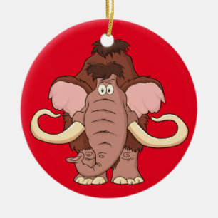 Cartoon-wolliges Mammut Keramik Ornament
