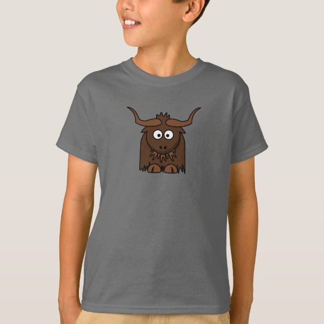 Cartoon Yak - Kinder T - Shirt (Vorderseite)