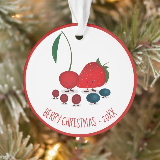 Cartoon Year Berry Christmas Ornament (Baum)