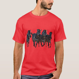 Cartoon Zebras auf der Lauf - Playful Savannah T-Shirt