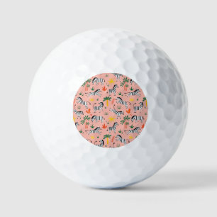 Cartoon Zebras Funny Seamless Muster Golfball