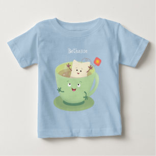 Cartoon-Zeichen für den niedlichen Teebag-Becher S Baby T-shirt