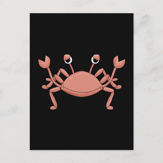 Cartoon-Zeichentrickdesign von niedlich Red Beach  Postkarte (Vorderseite)